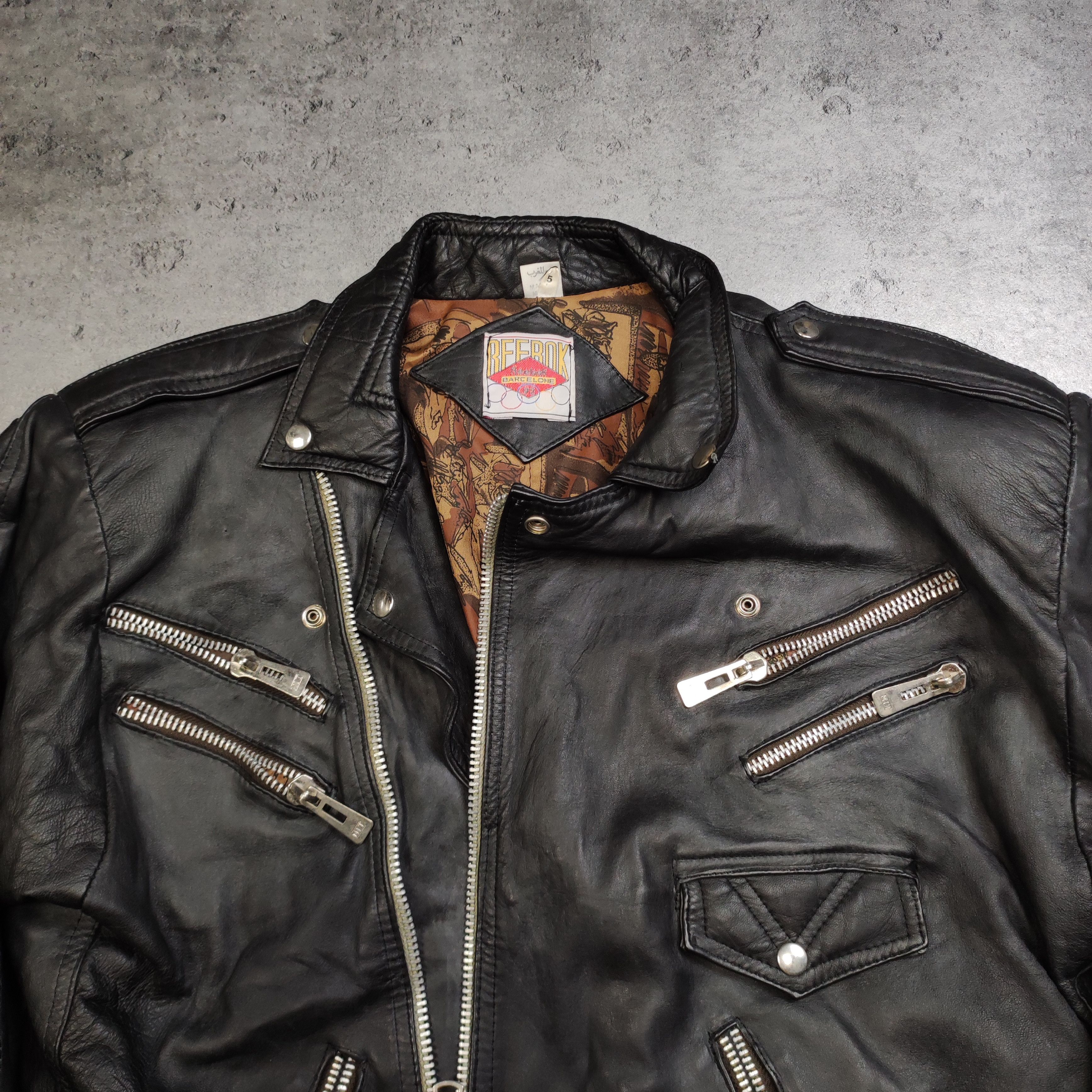 Reebok × USA Olympics × Vintage 1/1 Barcelona Olimpic Games 1992 Reebok Leather Jacket Size US M / EU 48-50 / 2 - 5 Thumbnail