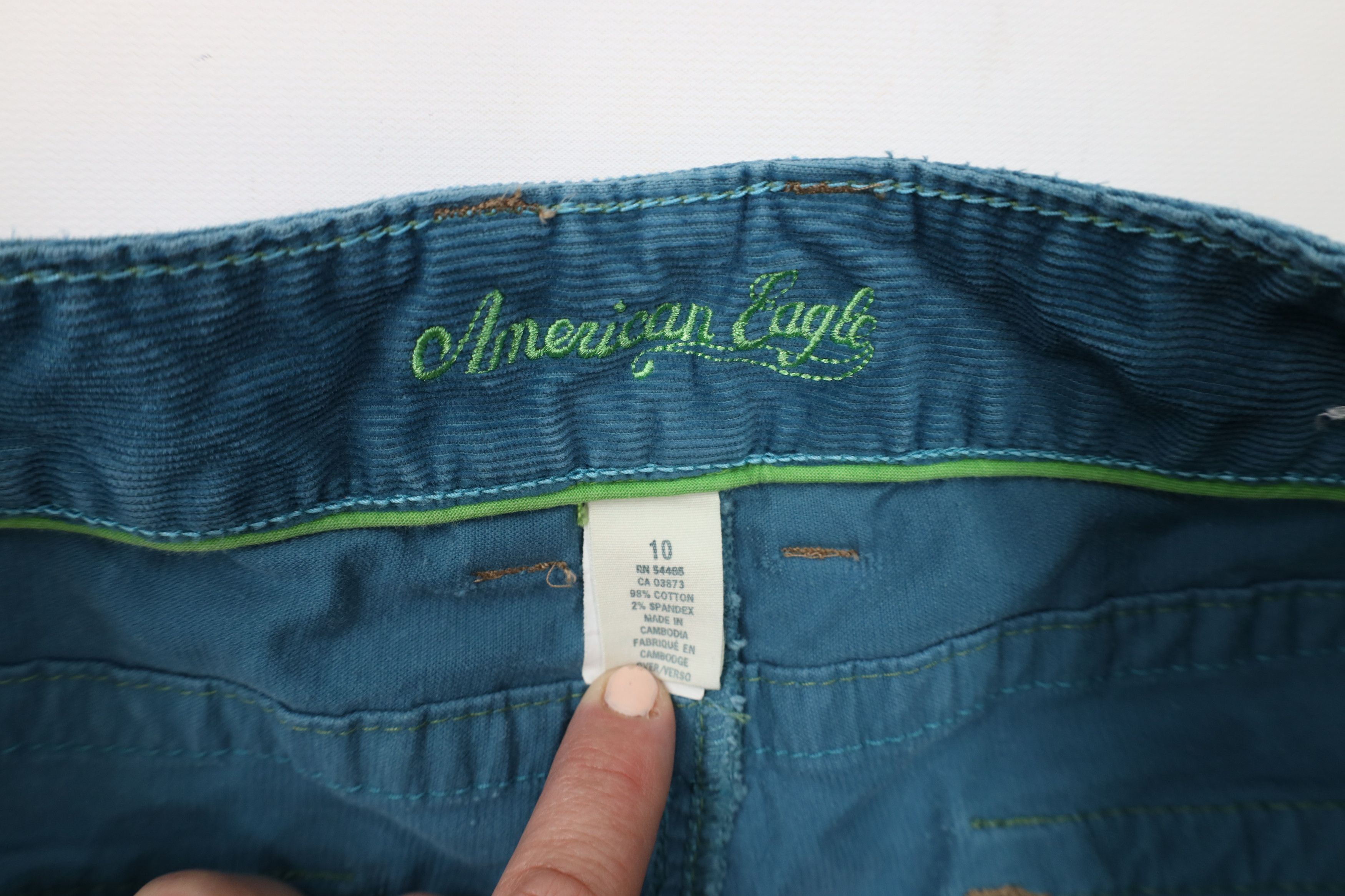 American Eagle Outfitters × Vintage Vintage 90s Y2K American Eagle Outfitters Corduroy Pants Size 32" / US 10 / IT 46 - 7 Thumbnail