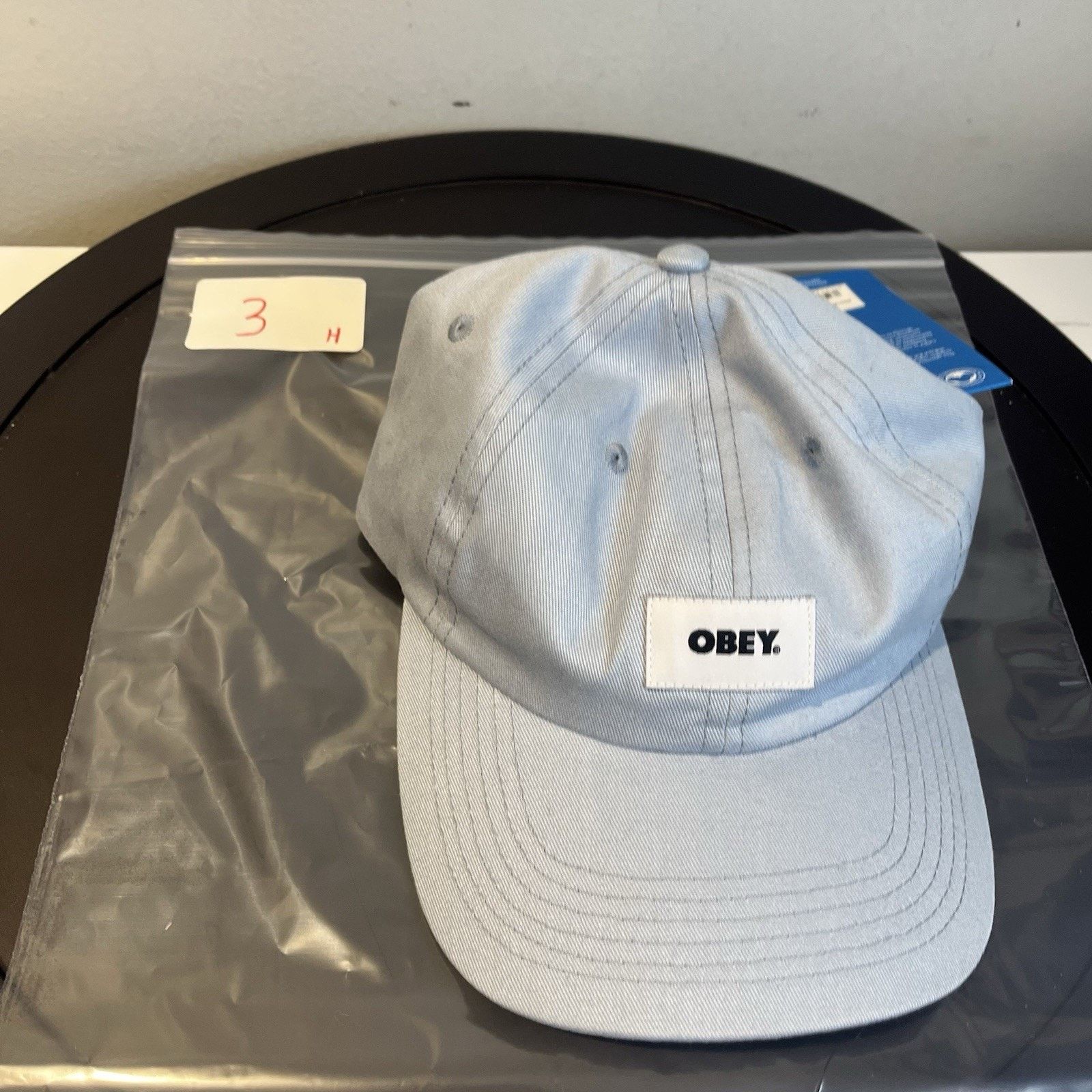 Obey Obey Organic baby blue 6 panel strapback hat NWT Size ONE SIZE - 7 Thumbnail