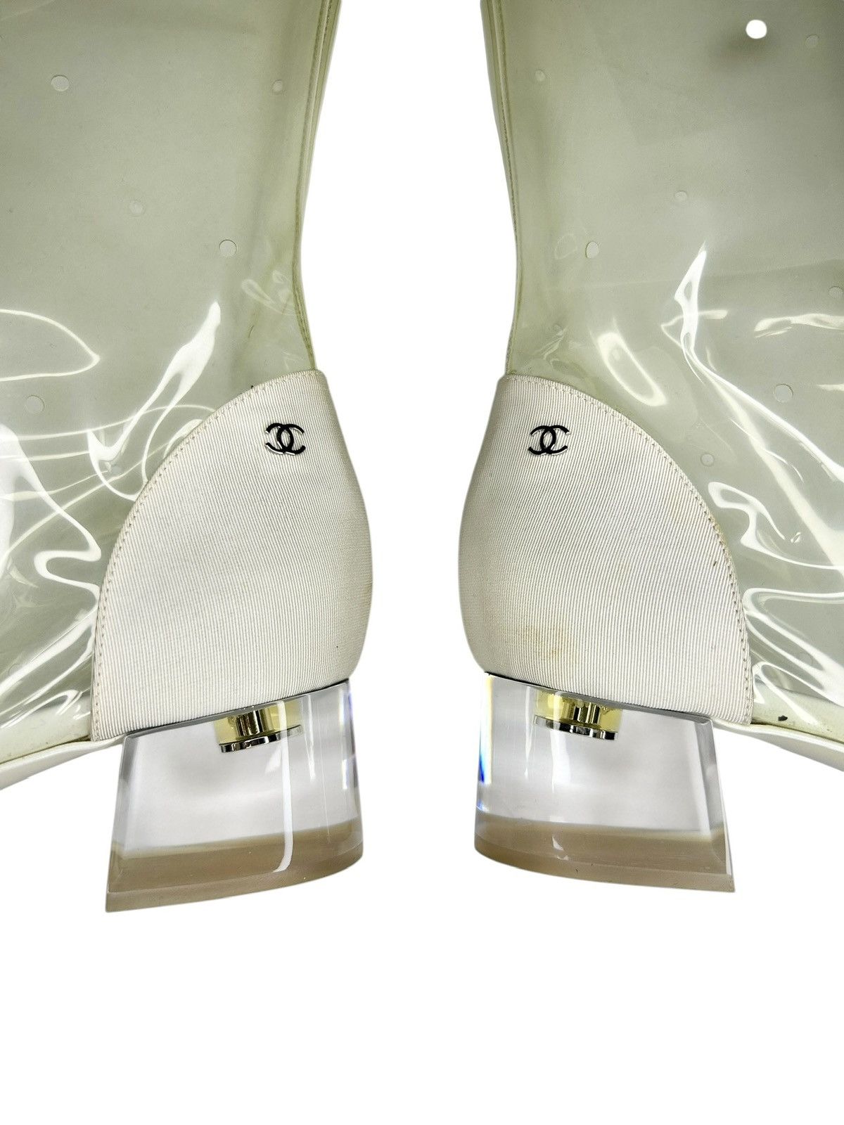 Chanel S/S 18 Transparent Boots Size US 8 / IT 38 - 8 Thumbnail