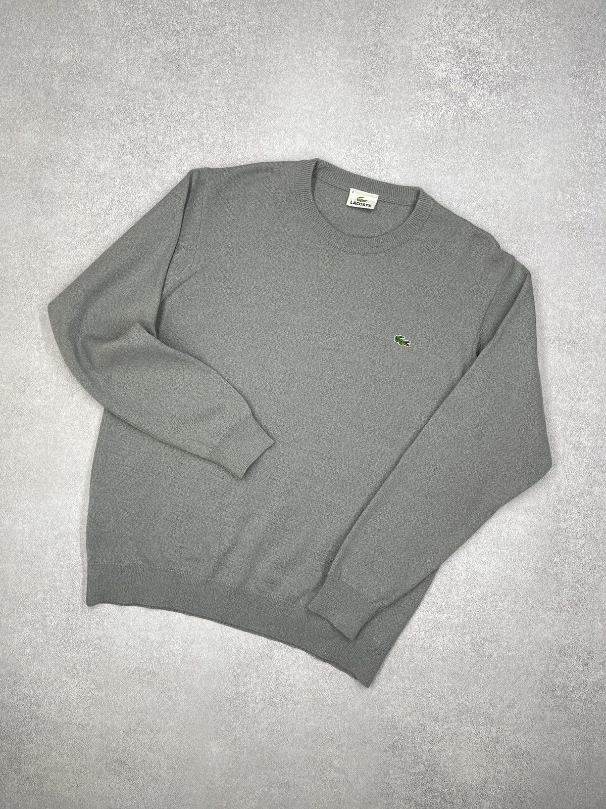 Lacoste Mens Lacoste Wool Sweater Grey Y2K France Designer Vintage Size US M / EU 48-50 / 2 - 1 Thumbnail