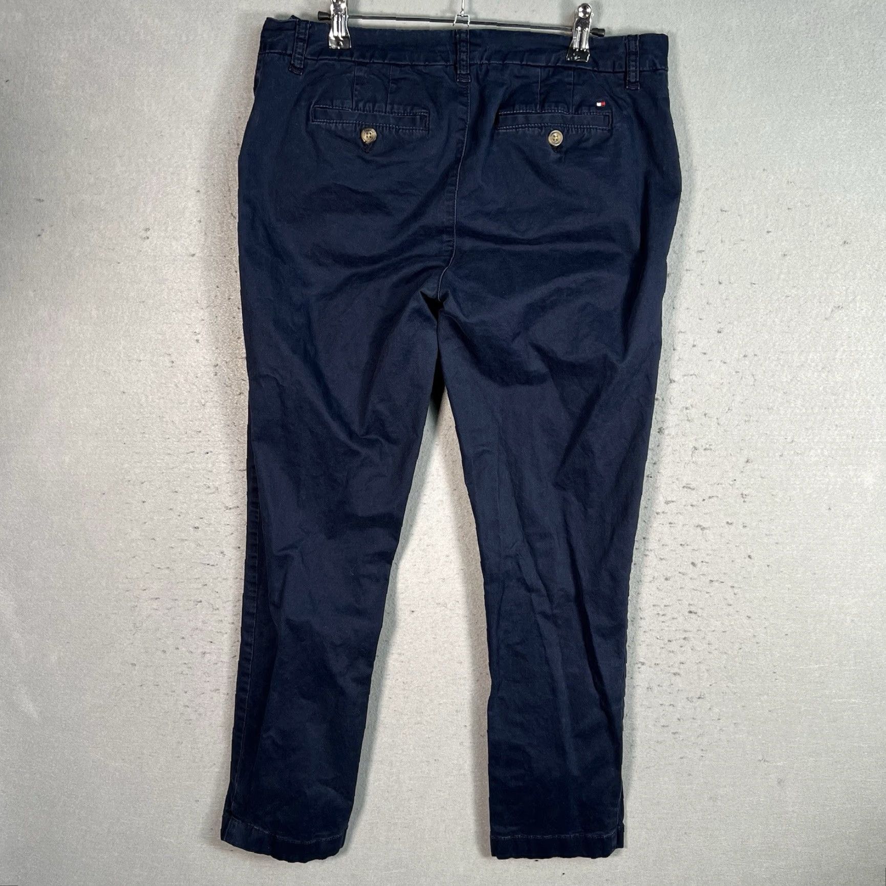 Tommy Hilfiger VINTAGE Tommy Hilfiger Pants Womens 10 Blue Ankle Slim Tapered Slacks Dress Size 32" / US 10 / IT 46 - 6 Thumbnail