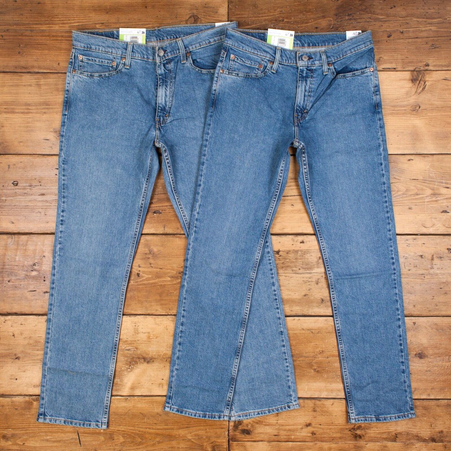 Levi's NEW Levis 511 Jeans Stonewash Blue Denim Genuine Slim Stretch ...