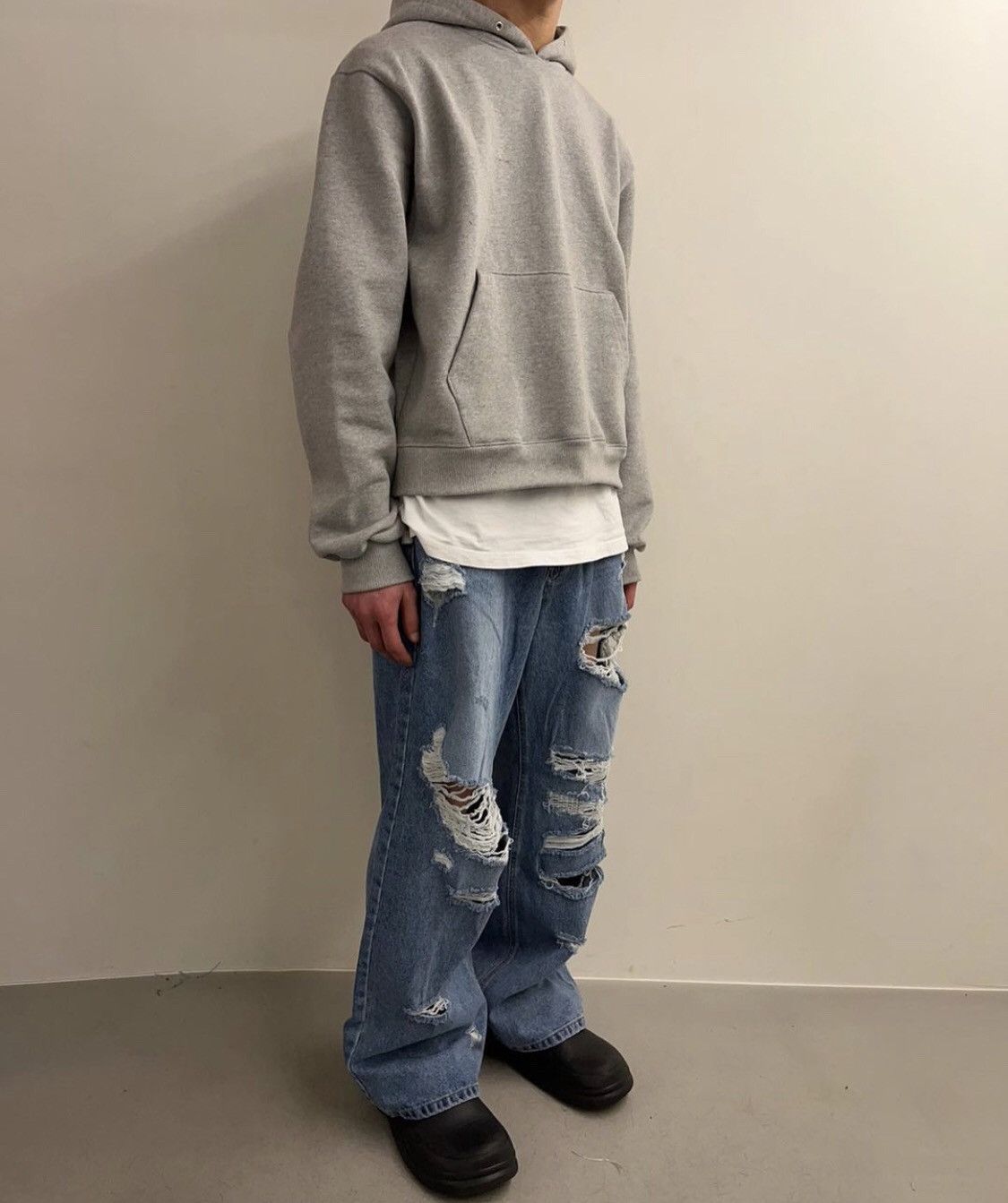 Designer × If Six Was Nine MUSE Ripped Washed Wide Denim Pants Size US 32 / EU 48 - 12 Thumbnail