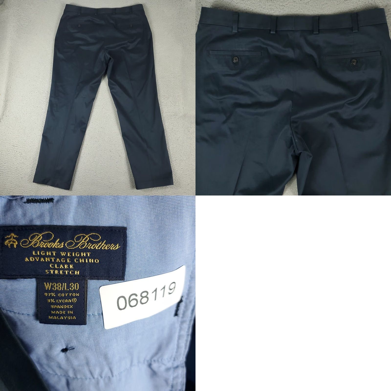 Brooks Brothers Brooks Brothers Pants Mens 38x30 Blue Flat Front Chino Trousers Dress Casual Business Regular Size US 38 / EU 54 - 8 Thumbnail