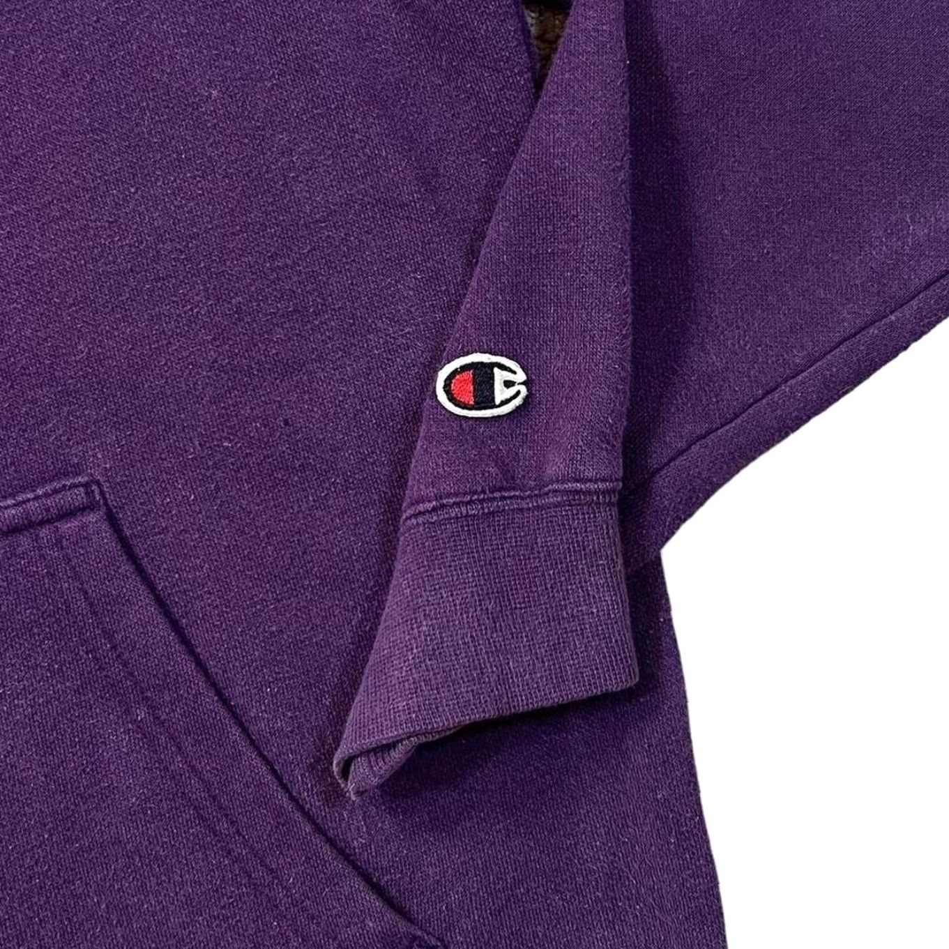 Champion Champion Classic Embroidered Purple Pullover Hoodie XXS Women's Small Hoodie Pullover Embroidered Spellout Logo Vintage? Size XXS / US 00 / IT 34 - 4 Thumbnail