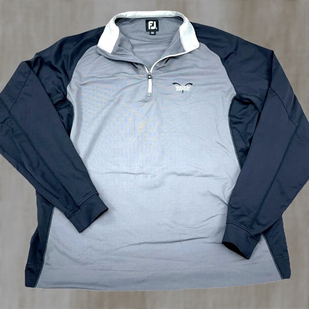 Footjoy Foot Joy Sweatshirt Men Large Gray Pullover Quarter Zip Performance Sweater Golf Size US L / EU 52-54 / 3 - 1 Thumbnail