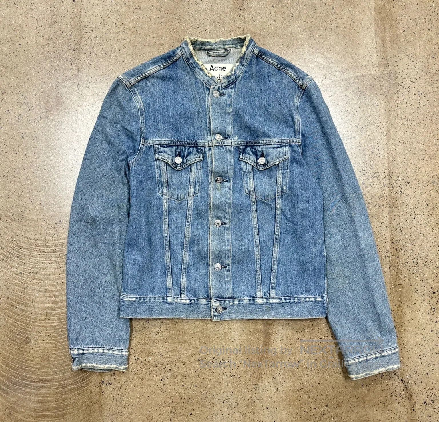 Acne Studios Acne Studios Collarless Denim Jacket. Size US M / EU 48-50 / 2 - 1 Thumbnail
