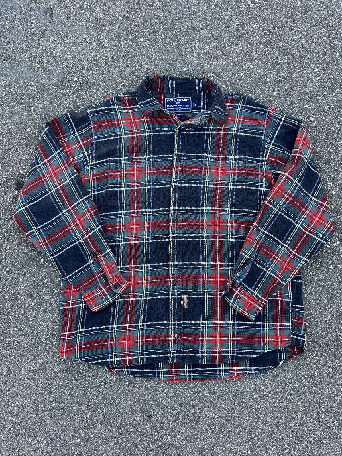 Polo Ralph Lauren × Vintage Vintage Polo Sport Polo Ralph Lauren cotton flannel shirt Size US L / EU 52-54 / 3 - 1 Thumbnail
