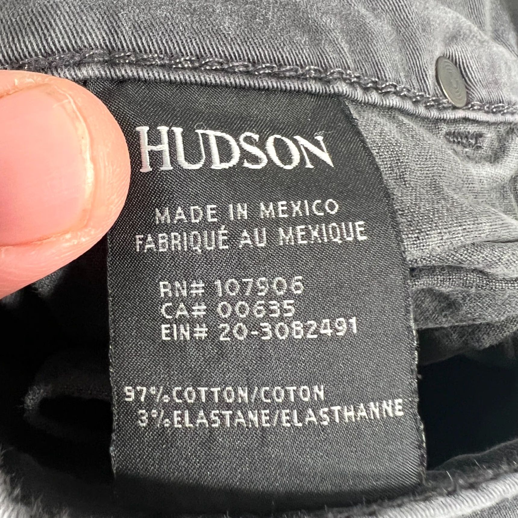 Hudson VINTAGE Hudson Jeans Mens Straight Pants 32x32 Gray Slim Fit Denim 2010s Size US 29 - 6 Thumbnail