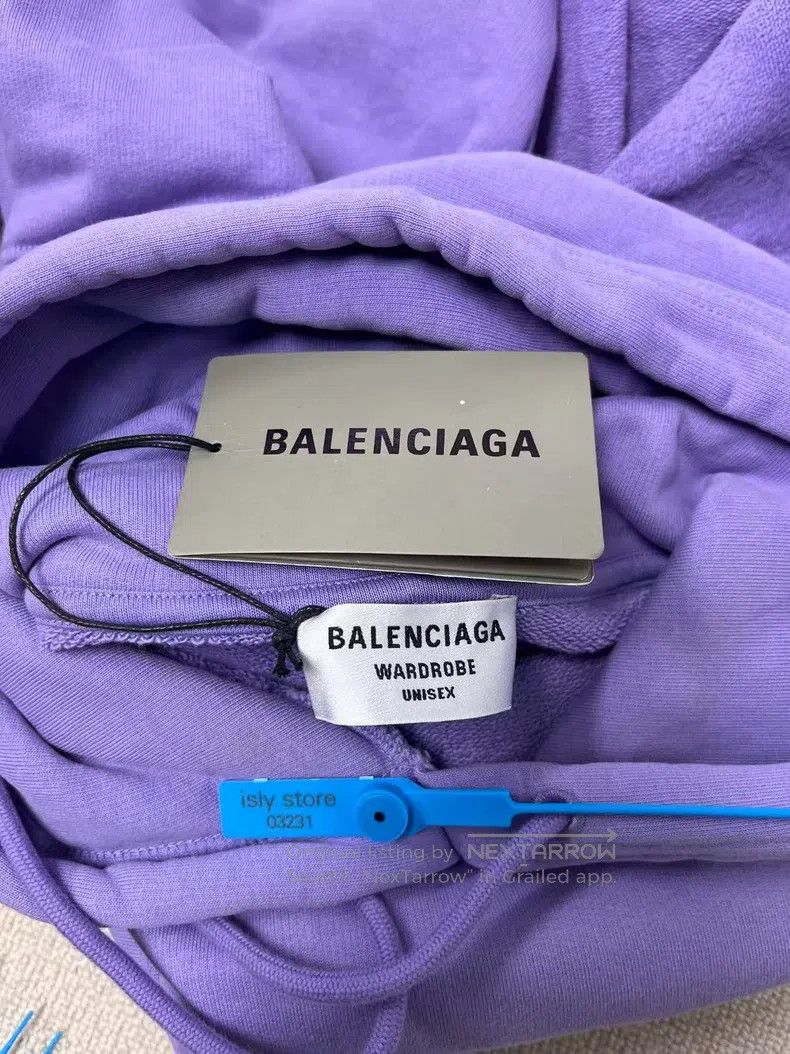 Balenciaga Badge Logo Letter Badge Embroidered Crew Neck H