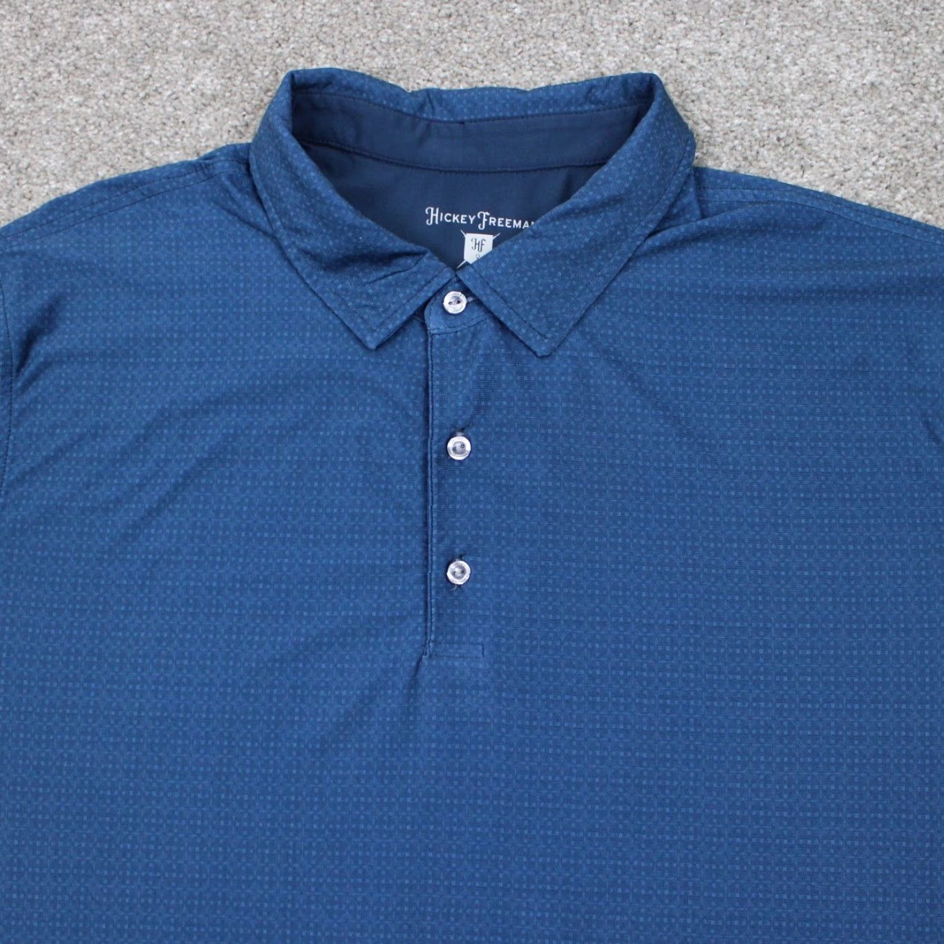 Vintage Hickey Freeman Polo Shirt Mens 2XL Blue Geometric Short Sleeve Stretch Pullover Shirt Regular Fit Shirt Polo VINTAGE? No Size US XXL / EU 58 / 5 - 5 Thumbnail