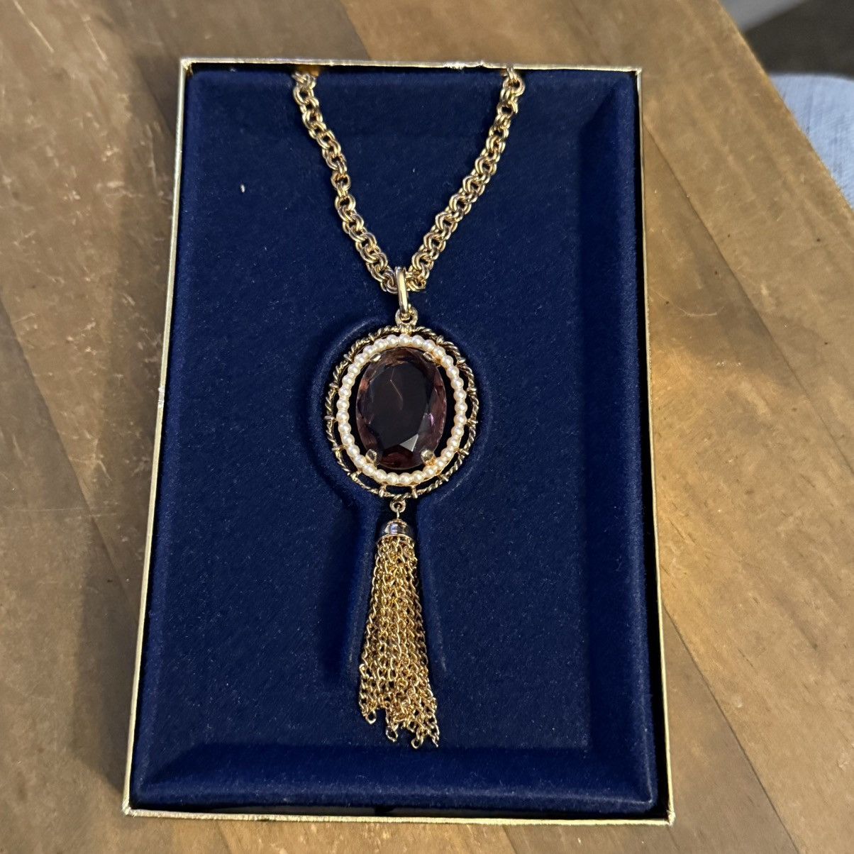 Vintage Vintage Avon Renaissance Amethyst tassel pendant necklace Size ONE SIZE - 7 Thumbnail