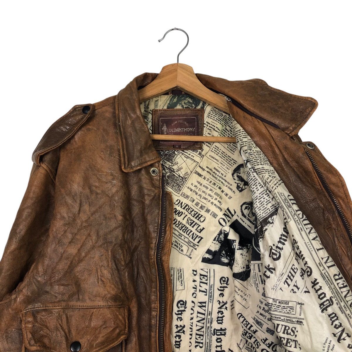 Japanese Brand 📌Vintage Genuine Leather Jacket Loldanthony Issey Miyake Size US M / EU 48-50 / 2 - 13 Thumbnail