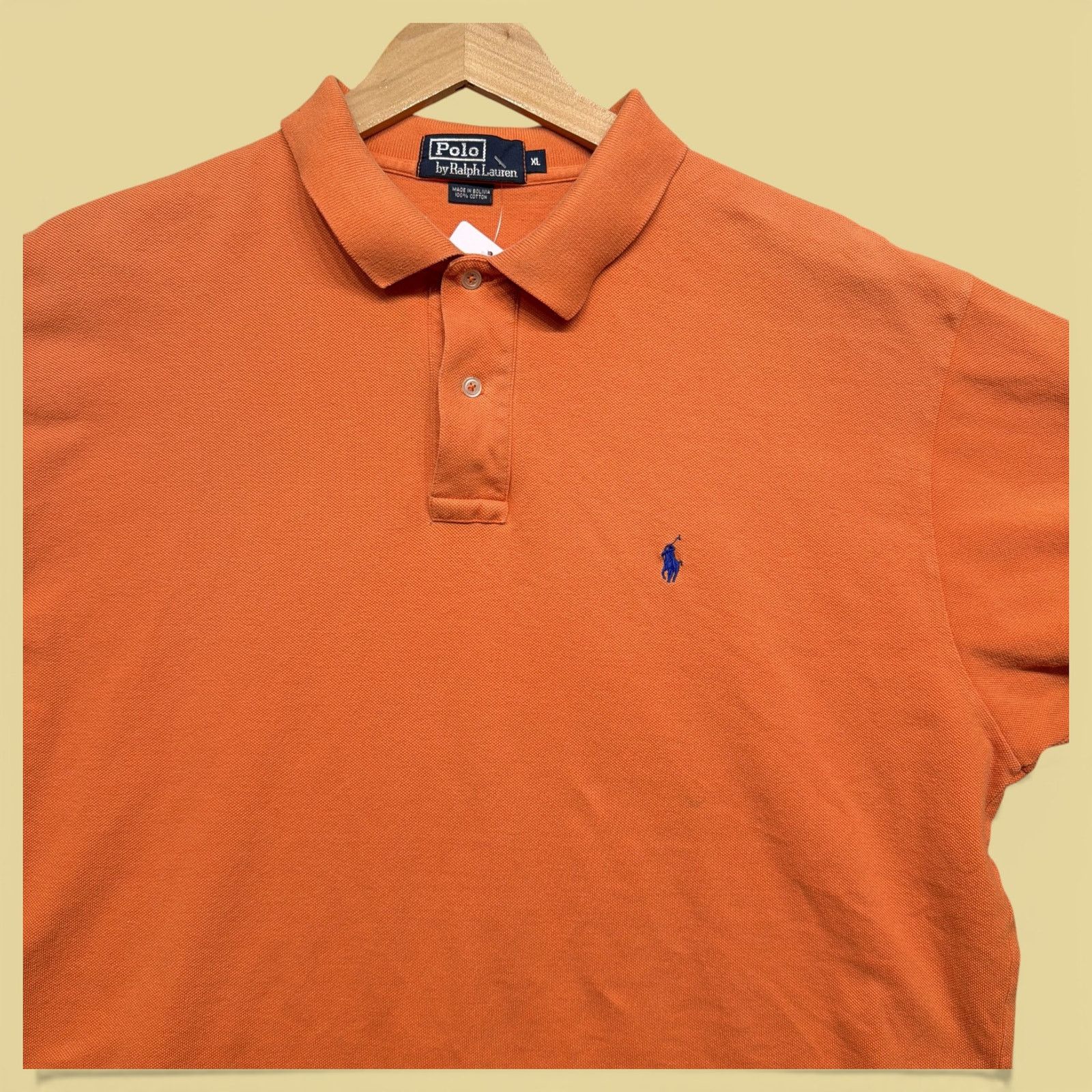 Polo Ralph Lauren Vintage Polo Ralph Lauren 90s Orange Polo Shirt Size XL Size US XL / EU 56 / 4 - 2 Thumbnail