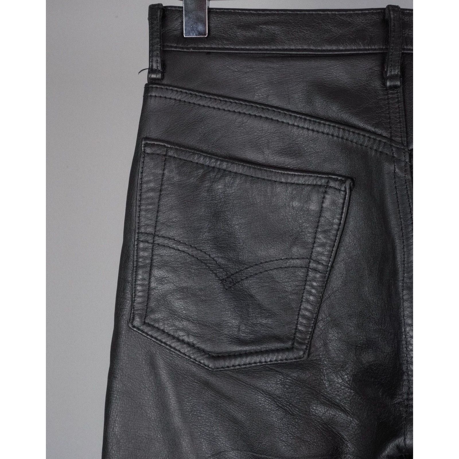 Levi's Vintage levis strauss real leather black logo pants Size 27" / US 4 / IT 40 - 7 Thumbnail