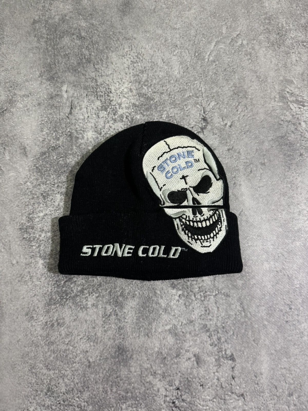 WWF Vintage WWF Stone Cold Skull Beanie Hat Size ONE SIZE - 1 Thumbnail