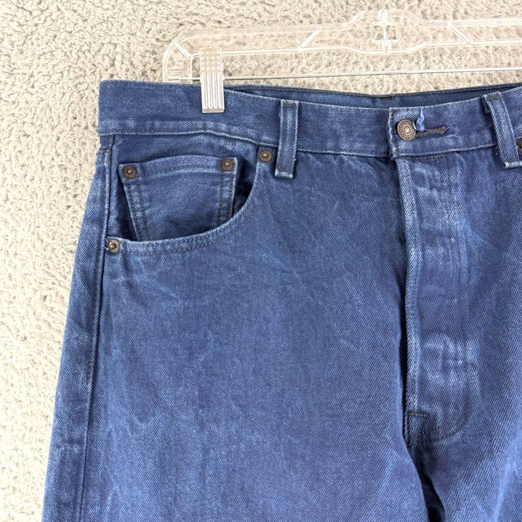 Levi's VINTAGE Levis 501 Original Fit Jeans Mens 36x30 Blue Straight Leg Button Fly Denim Size US 36 / EU 52 - 2 Thumbnail