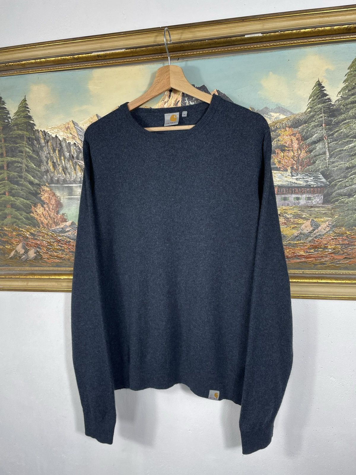 Carhartt × Vintage Carhartt Retro 00s Wool Knitwear Pull Crewneck Sweatshirt Size US M / EU 48-50 / 2 - 3 Thumbnail