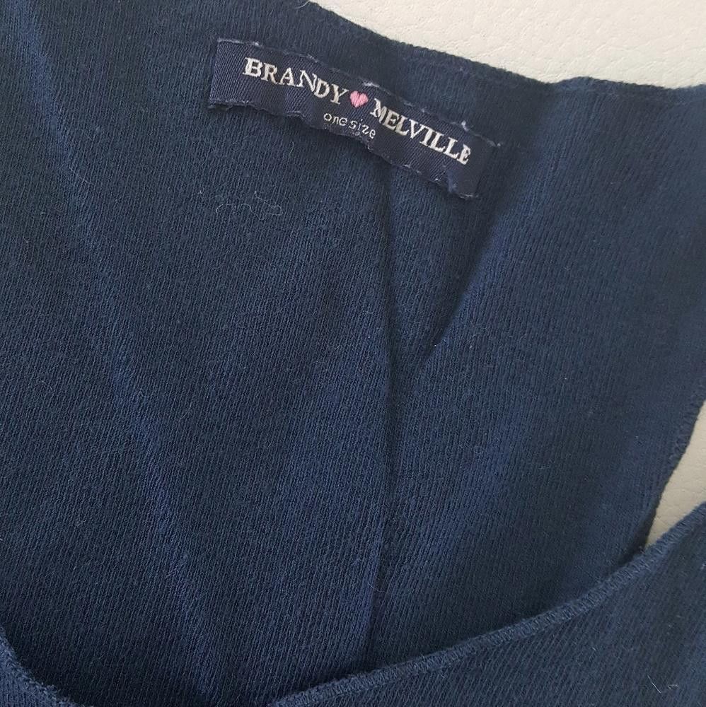 Designer Navy Basic Racerback Melville Cropped Cami Size ONE SIZE - 3 Thumbnail