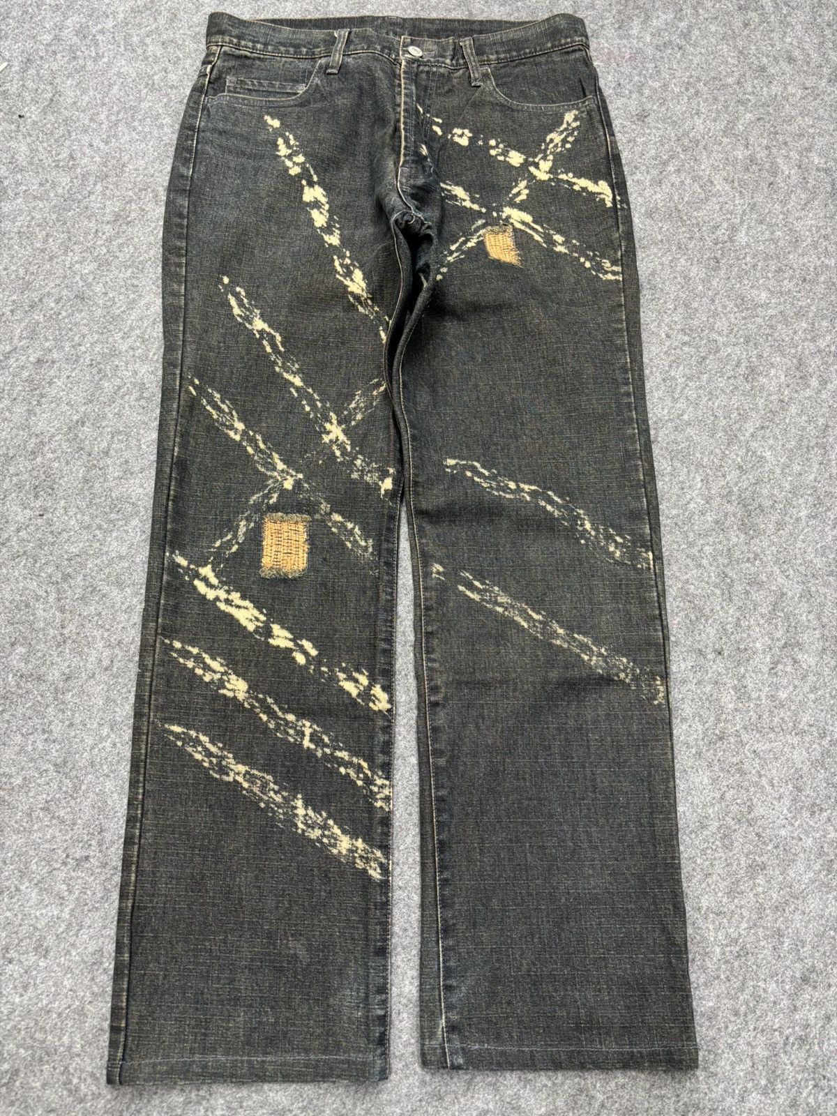 Designer 💥MODERM Samurai Slash MudWash Rusty Distressed Denim F675 Size US 32 / EU 48 - 23 Thumbnail