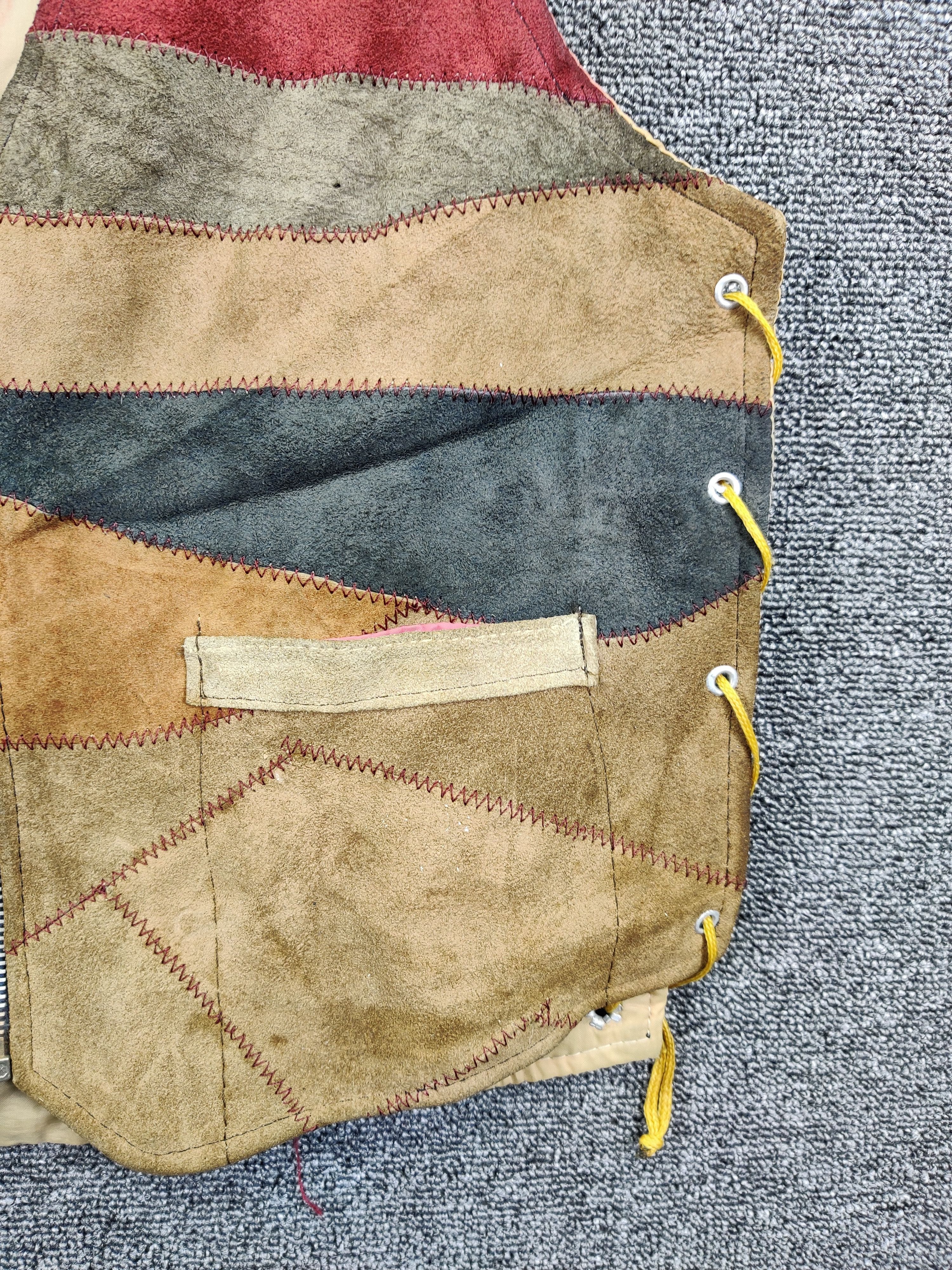 Genuine Leather Vintage Patchwork Suede Leather Vest Size US M / EU 48-50 / 2 - 3 Thumbnail