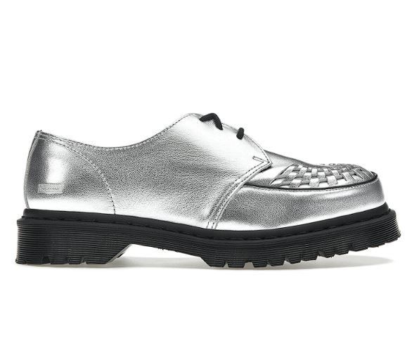 image of Dr. Martens X Supreme Ramsey Creeper (M4W5/uk3) Shoes in Silver, Women's