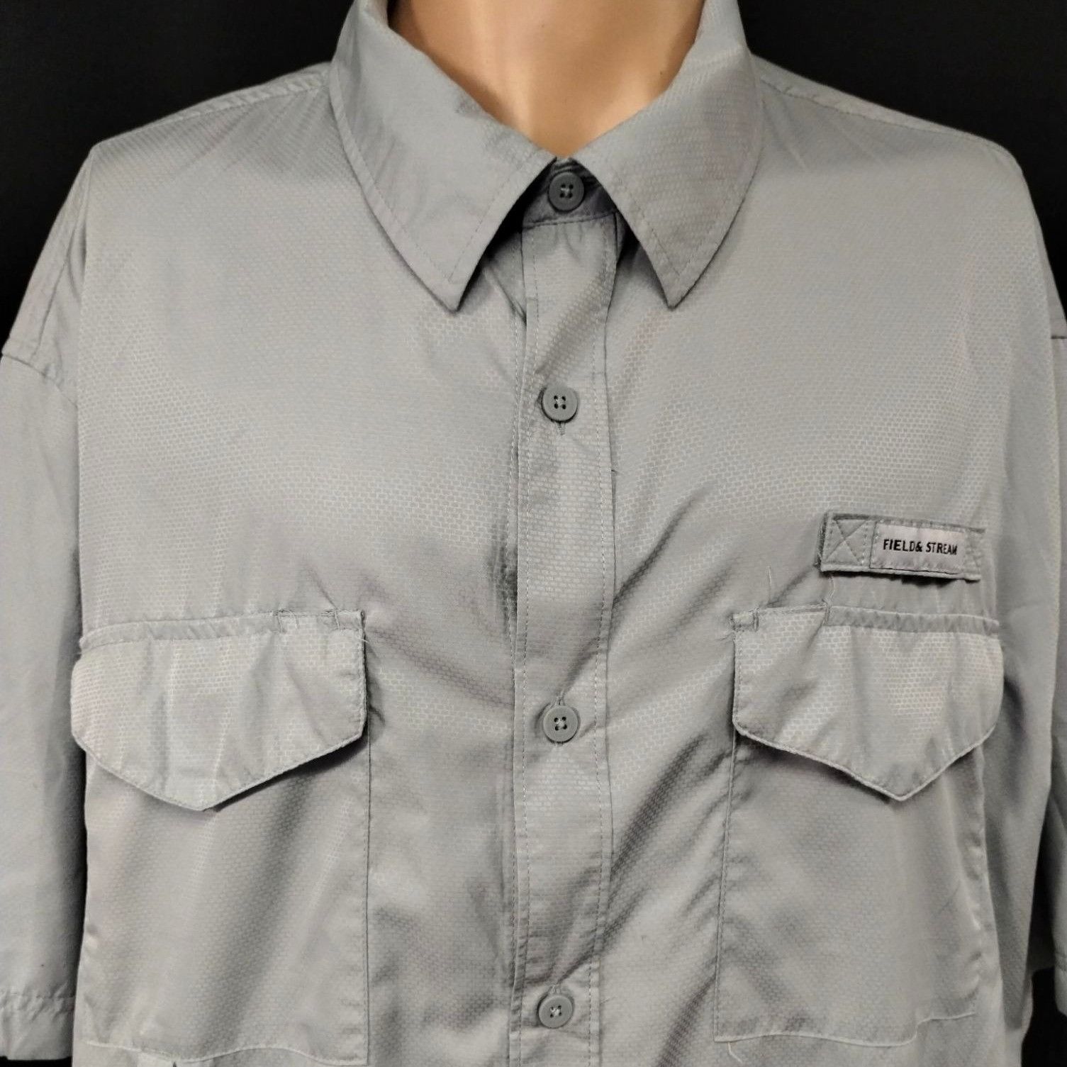 Field & Stream Field Stream Men's Grey Fishing Shirt/Button Up SzXL SKU 400 Size US XL / EU 56 / 4 - 3 Thumbnail