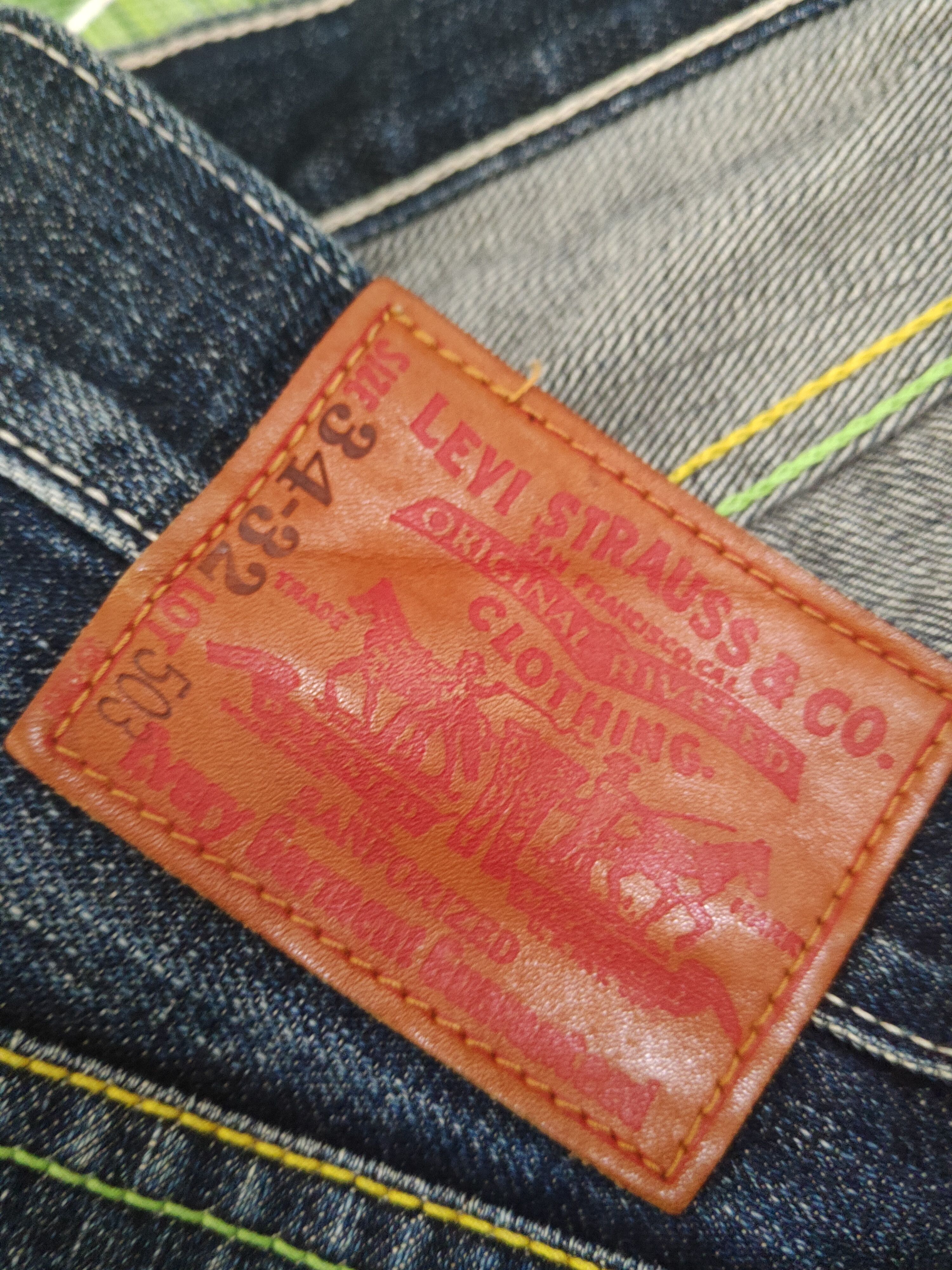 Levi's 503 Levi's Dark Blue Distressed Ripped denim Jeans #W1725 Size US 34 / EU 50 - 16 Thumbnail
