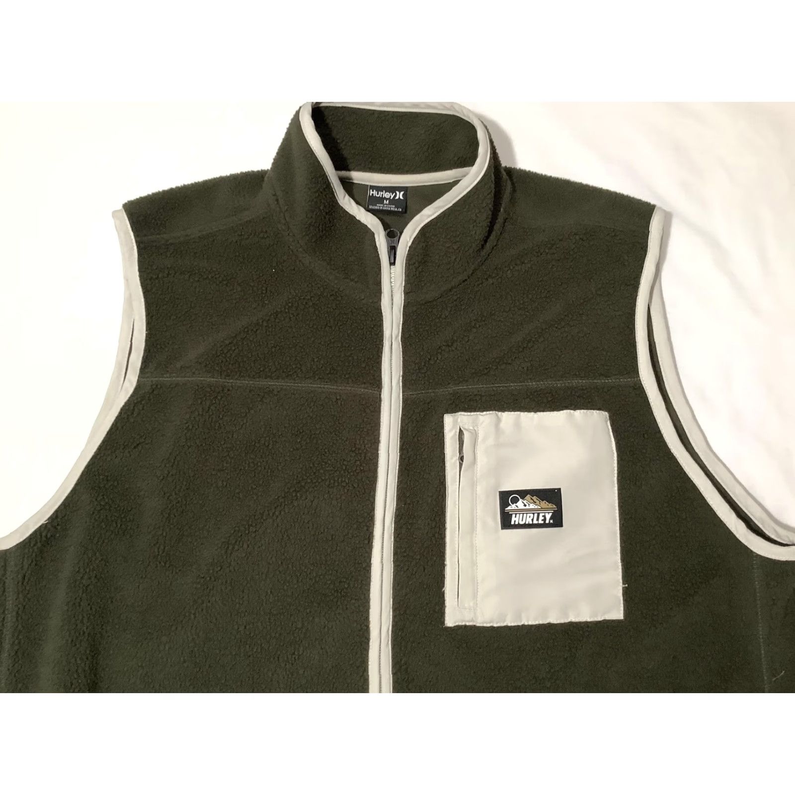 Hurley VINTAGE Hurley Vest Mens Medium Green Fleece Zip Up Sleeveless Pockets Casual Outdoor Size US M / EU 48-50 / 2 - 2 Thumbnail