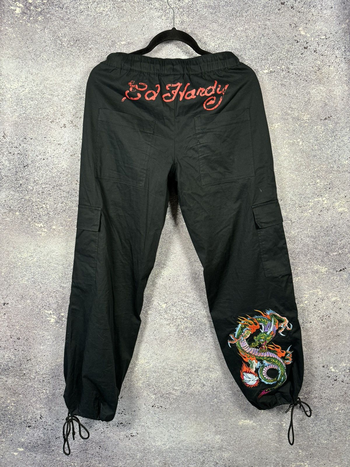 Ed Hardy × Urban Outfitters Ed Hardy x Urban Outfitters Cargo Pants Cotton Men XS Black Size US 30 / EU 46 - 1 Thumbnail