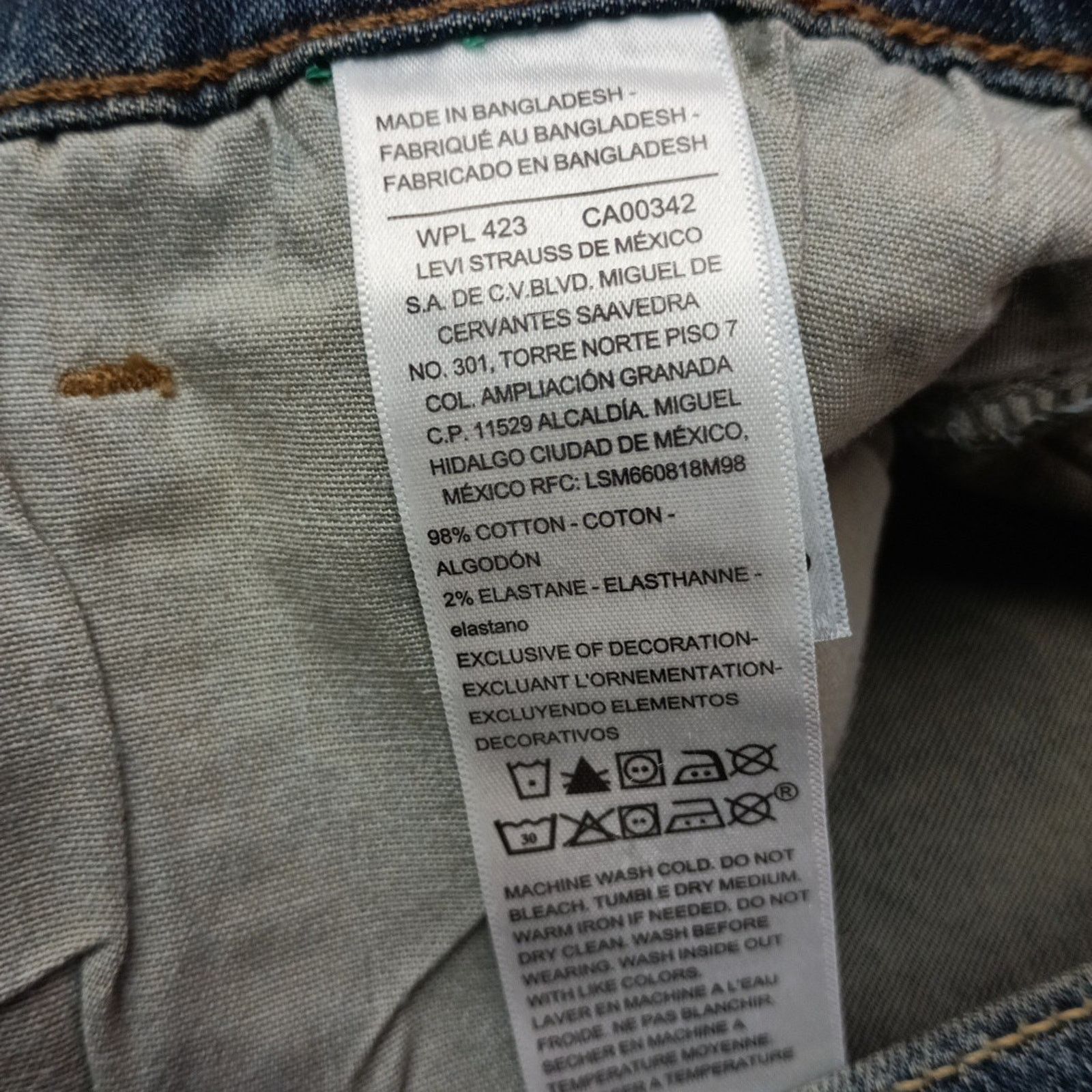 Levi's Signature By Levi Straight Jeans Mens 32x34 Blue Cotton Flex Size US 32 / EU 48 - 6 Thumbnail