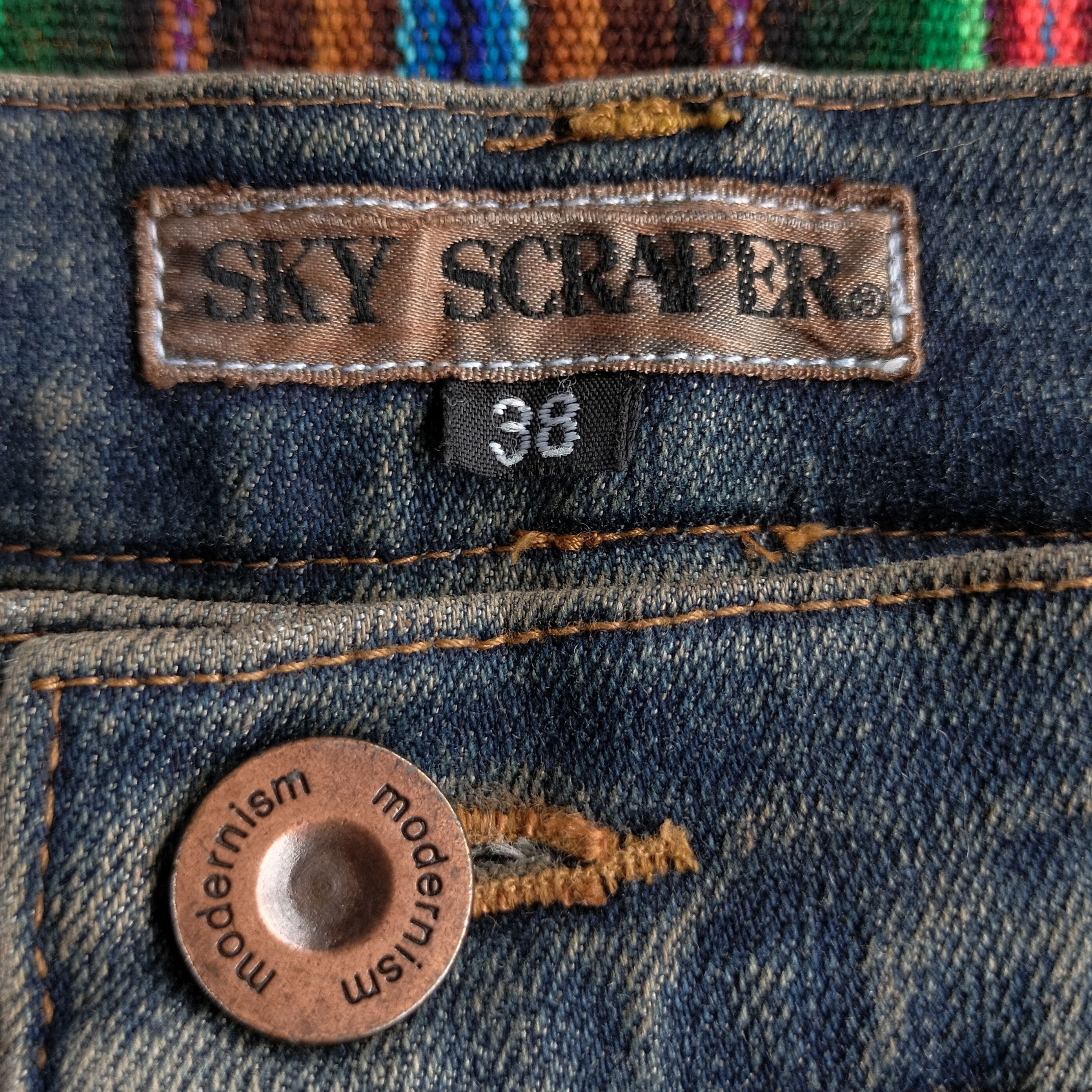 Tornado Mart Sky scraper flower Embroidery 3d mud max flare jeans Size US 30 / EU 46 - 7 Thumbnail