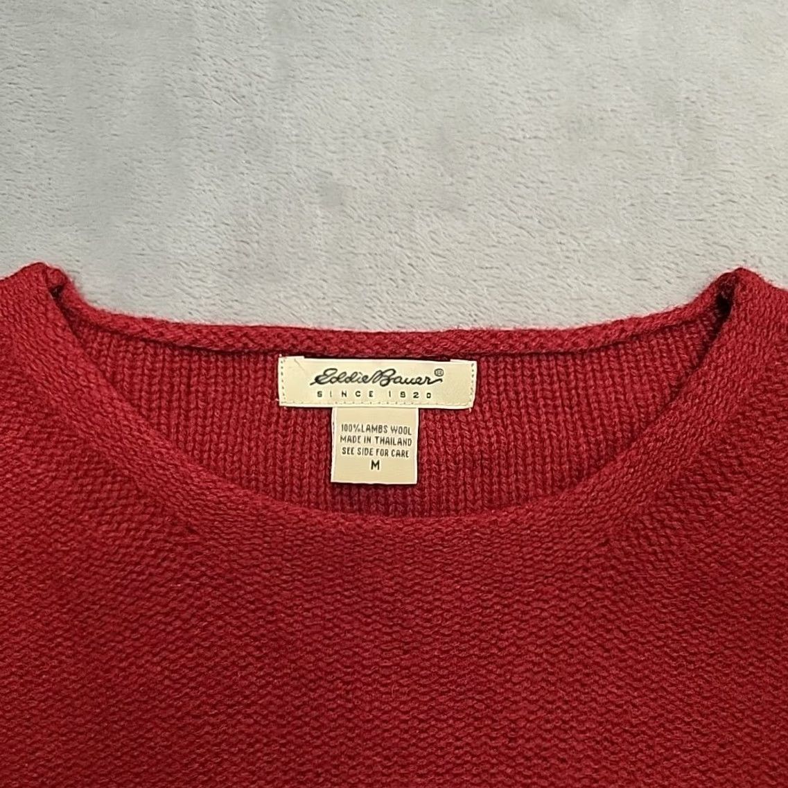 Eddie Bauer Eddie Bauer Sweater Womens M Red Lambswool Crewneck Minimal Classic Cozy Shirt Ladies Medium Red Lambswool Crewneck Classic Cozy Size M / US 6-8 / IT 42-44 - 2 Thumbnail