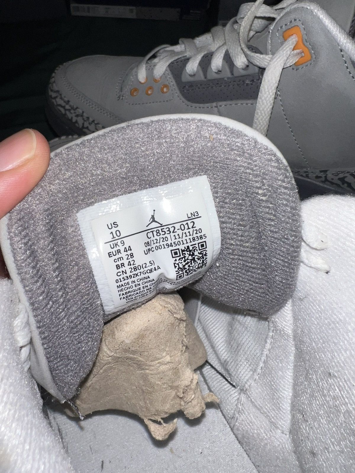 Jordan Brand Jordan 3 Cool Grey Size US 10 / EU 43 - 6 Thumbnail