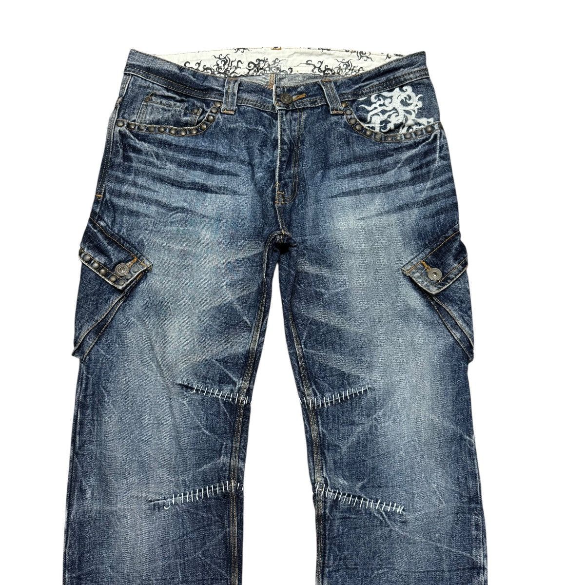 Vintage Twenty Work Japan Denim Rider Cargo Pants Size US 33 - 3 Thumbnail