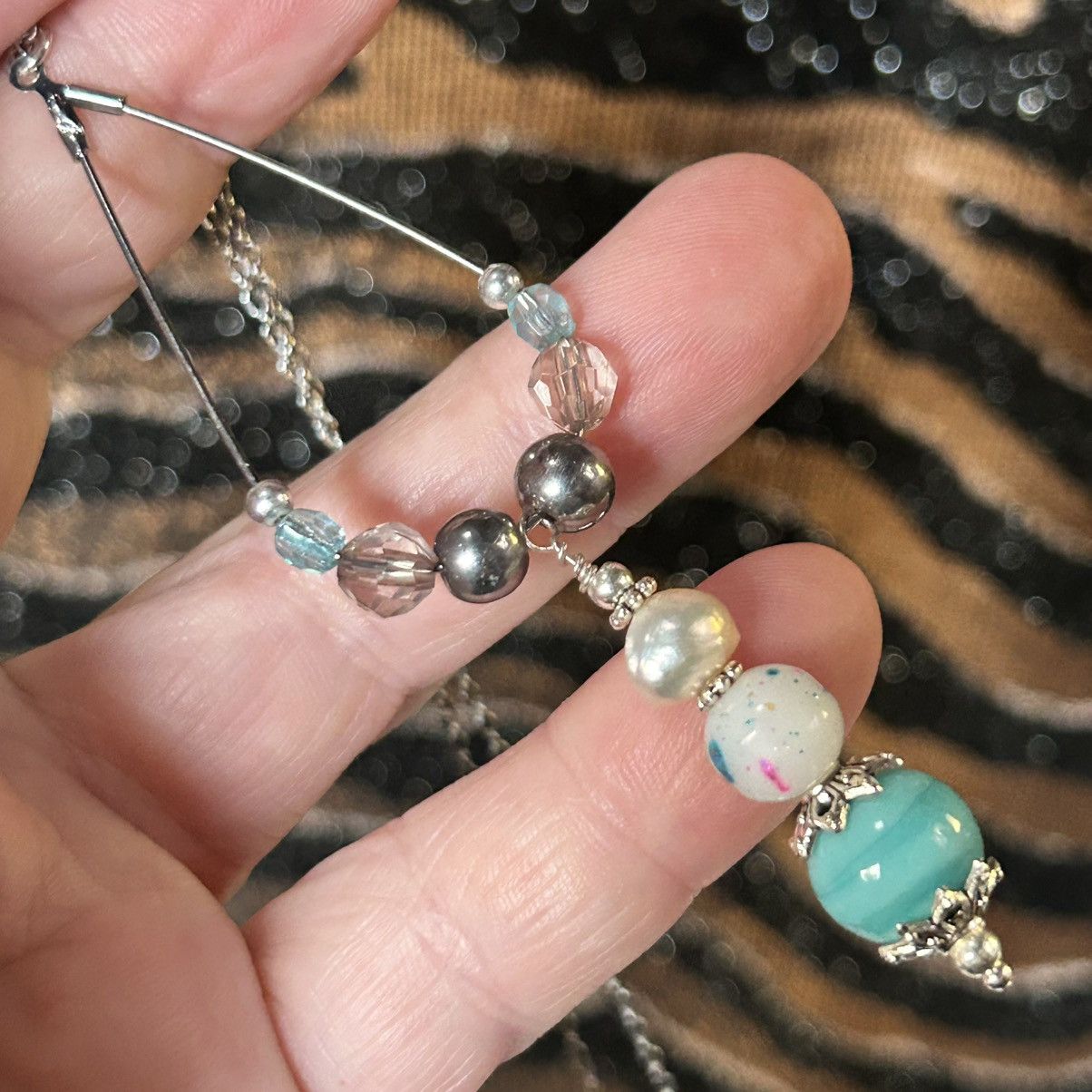 Handmade Handcrafted vintage bead changeable charm pendant necklace Size ONE SIZE - 1 Thumbnail