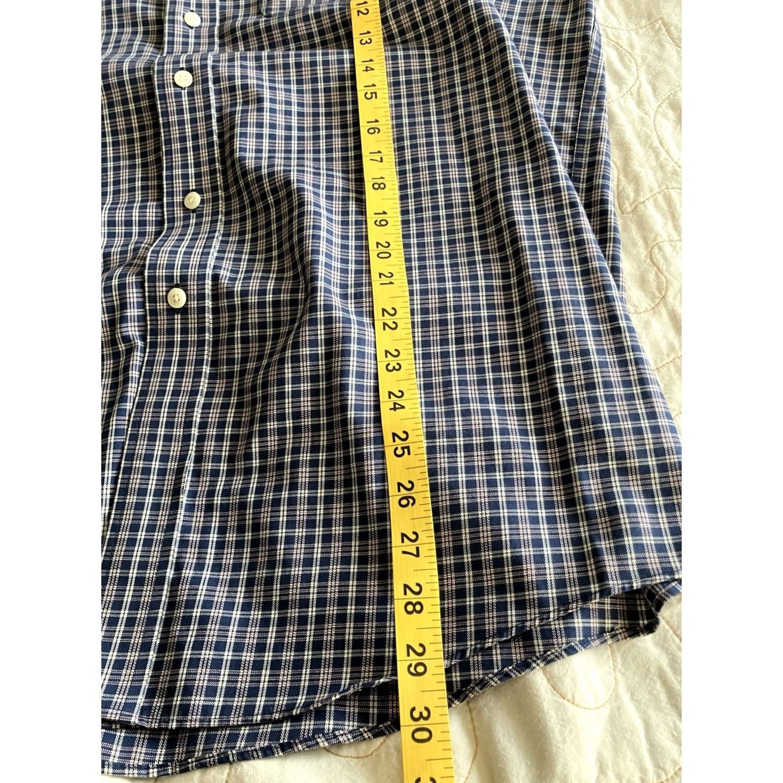 Vintage L.L. Bean Plaid Shirt Long Sleeve Button-Down Men’s XL Blue White Wrinkle Resistant Pockets Button-Up Casual Shirt Size US XL / EU 56 / 4 - 6 Thumbnail
