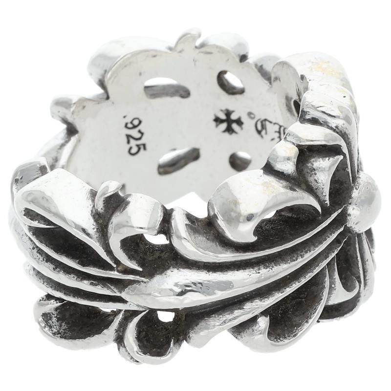 Chrome Hearts Chrome Hearts DBL FLRL CRS Silver Ring Size ONE SIZE - 5 Thumbnail