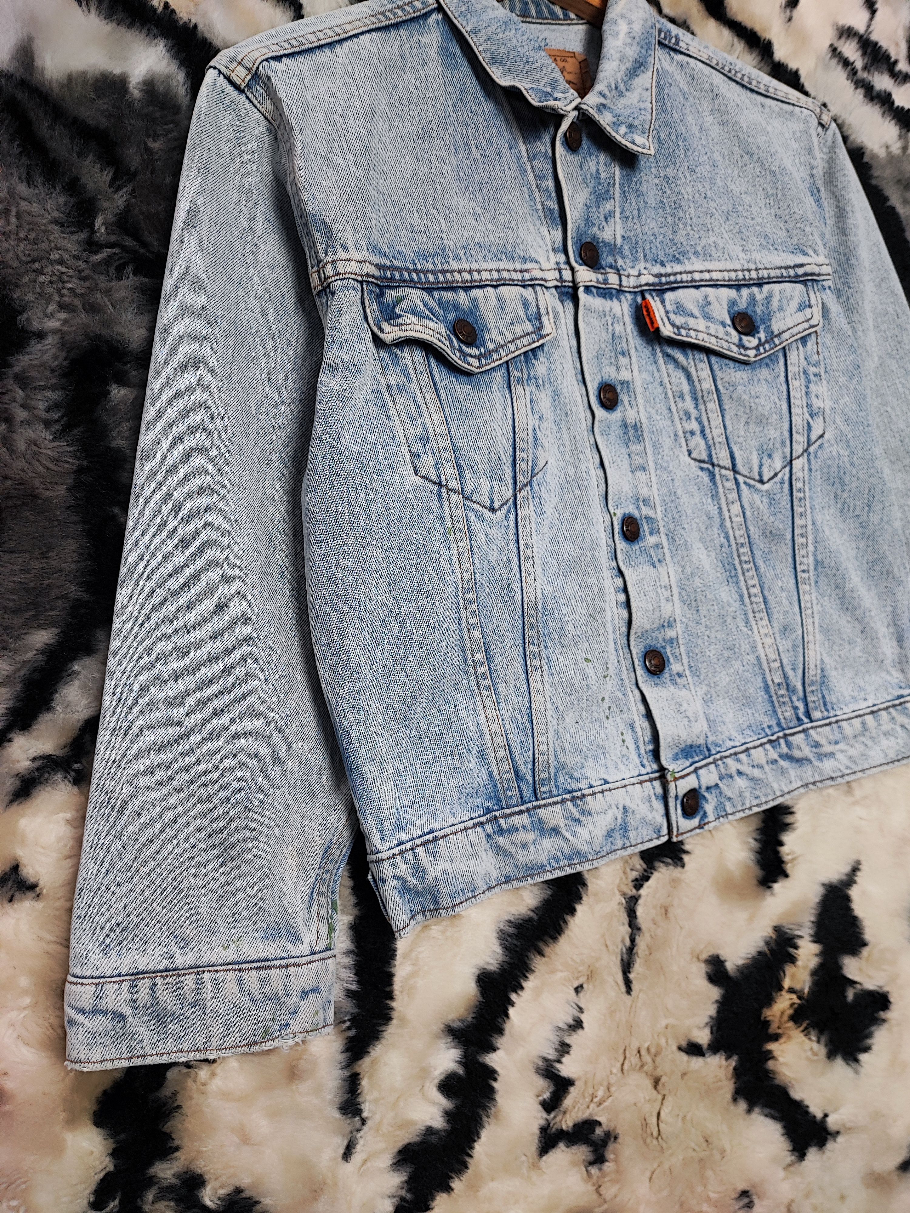 Levi's Vintage LEVIS Denim Jacket 80s Trashed Distressed Grunge Erd Size US XS / EU 42 / 0 - 3 Thumbnail