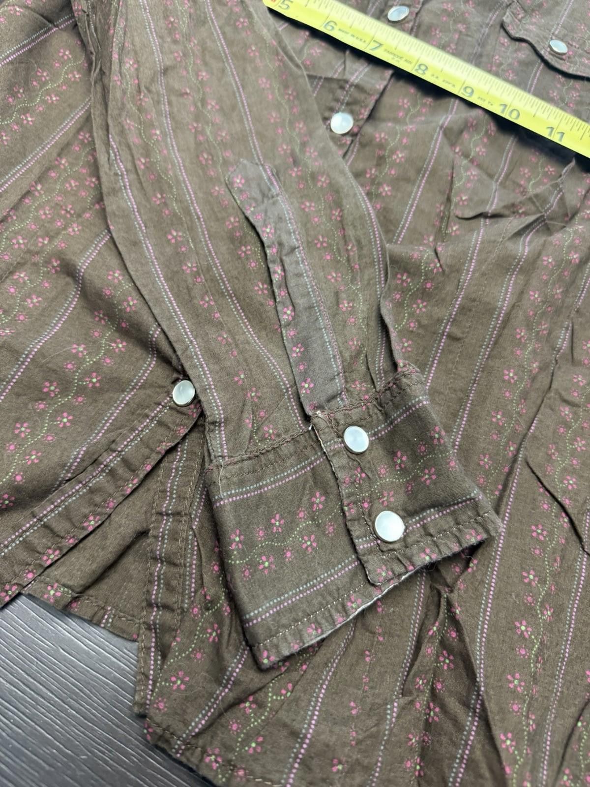 Aeropostale Y2K Aeropostale Western Pearl Snap Shirt Brown Floral M Size M / US 6-8 / IT 42-44 - 6 Thumbnail
