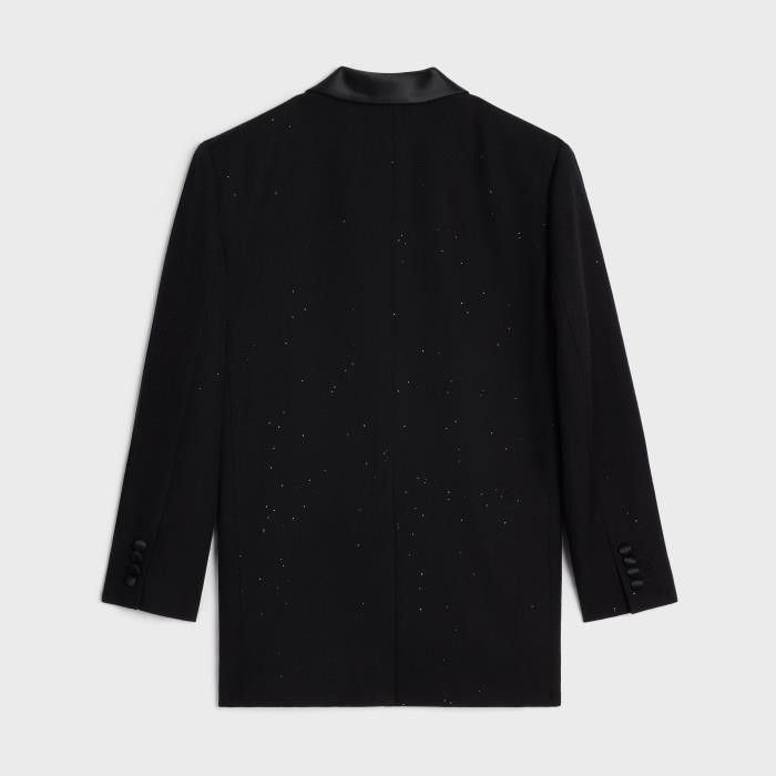 Celine o1bcso1str0725 2V01G44 Jude Tux Jacket Grain in Black Size M / US 6-8 / IT 42-44 - 2 Thumbnail