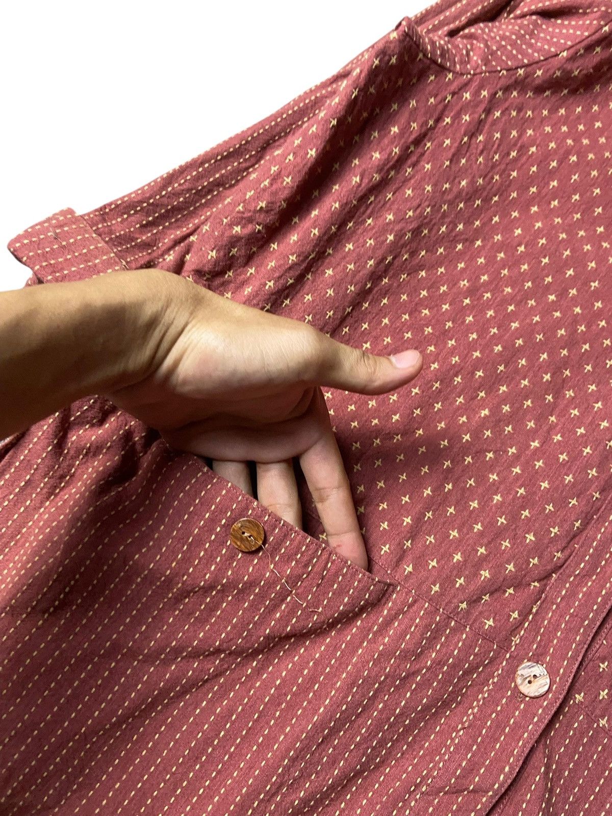 Japanese Brand Japanese Brand Textured Button Up Shirts (170) Size M / US 6-8 / IT 42-44 - 3 Thumbnail