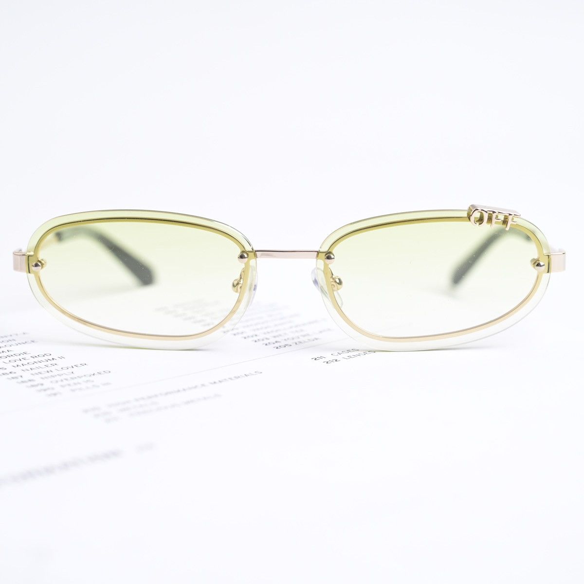 Off-White OFF WHITE MIAMI GOLD GRADIENT GREEN SUNGLASSES Size ONE SIZE - 12 Thumbnail