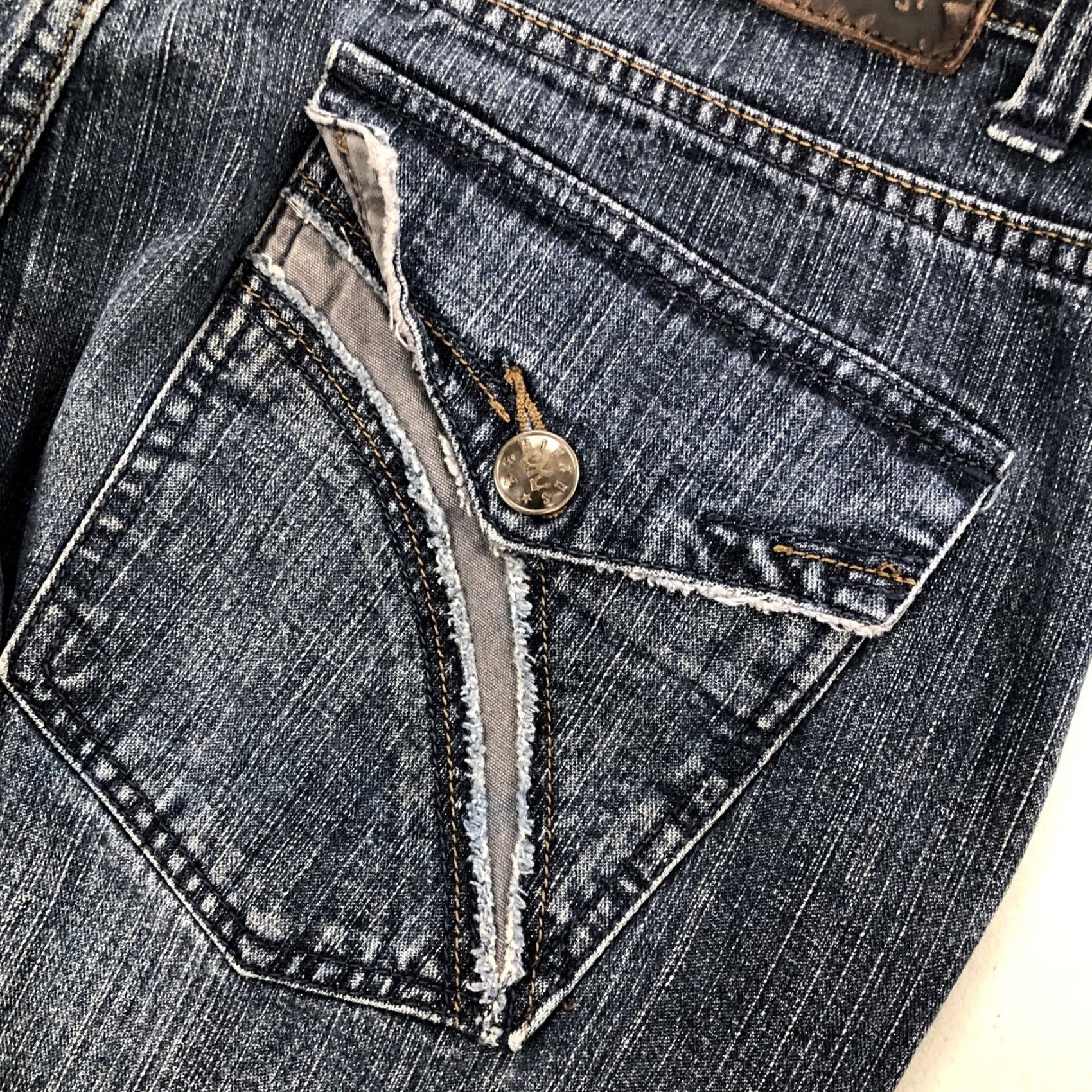 Vintage MICROS Jeans Shirt? lol Size US 33 - 3 Thumbnail