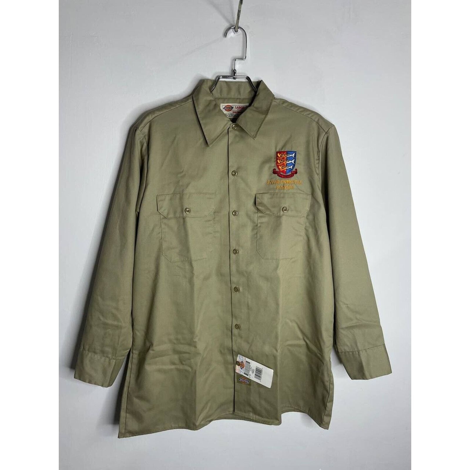 Dickies Vintage Dickies Khaki Work Shirt Environmental Ranger Size L Size US L / EU 52-54 / 3 - 1 Thumbnail