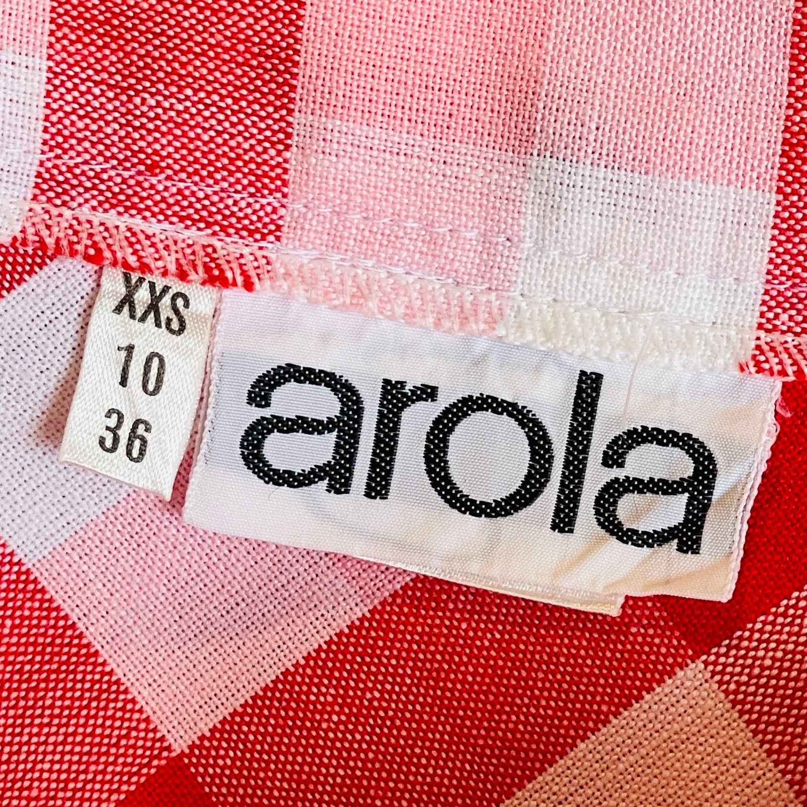 Vintage VINTAGE 70s Arola Finland Gingham Tiered Midi Skirt Size XXS Size 26" / US 2 / IT 38 - 5 Thumbnail