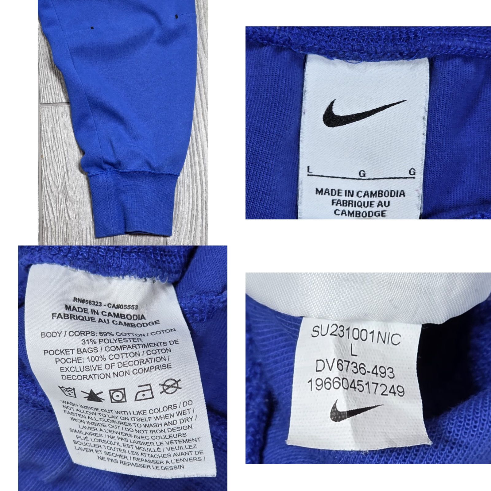 Nike Nike Sportswear Tech Fleece Jogger Women L Royal Blue Zip Pocket Sweatpant - Tapered Pocketed Fleece Pants Nike Tech Fleece Jogger L Blue womens Size 36" / US 14 / IT 50 - 8 Thumbnail