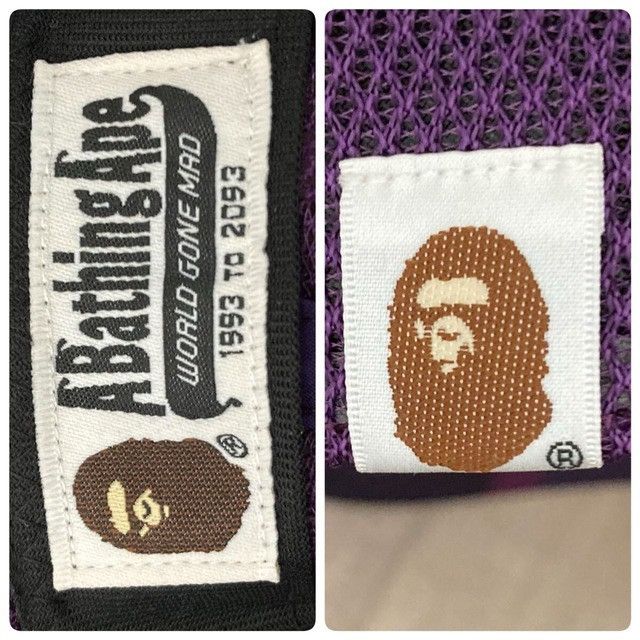 Bape BAPE College logo purple camo trucker hat cap a bathing ape Size ONE SIZE - 8 Thumbnail