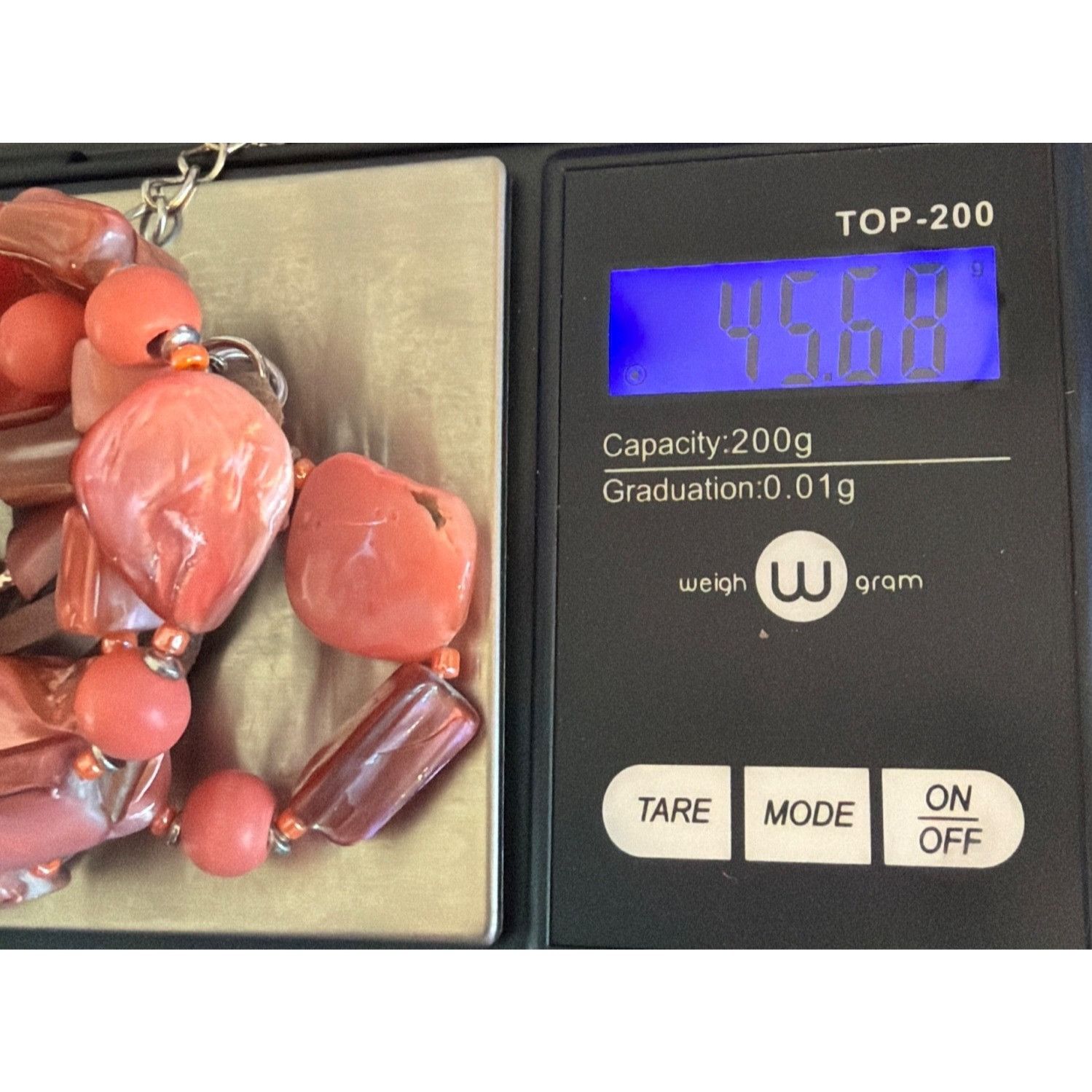Other Vintage Peach Coral Dyed Shell Beads Necklace Leather Cord S Size ONE SIZE - 6 Thumbnail